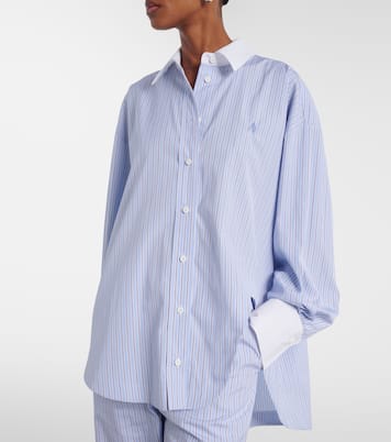 Camisa asimétrica oversized de popelín de algodón  | The Attico