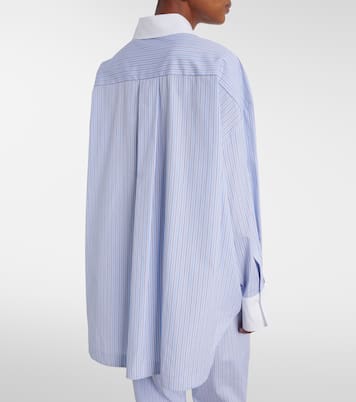 Camisa asimétrica oversized de popelín de algodón  | The Attico