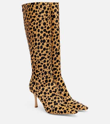 Gloria 85 calf hair knee-high boots | Jimmy Choo
