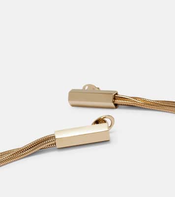 Axis chain-detail drop earrings | Tom Ford