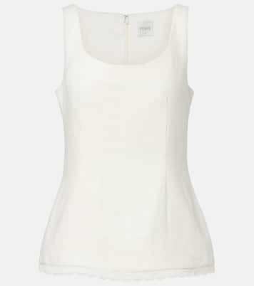 Effi scalloped linen tank top | Posse
