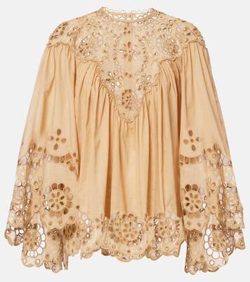 Awaken broderie anglaise cotton blouse | Zimmermann