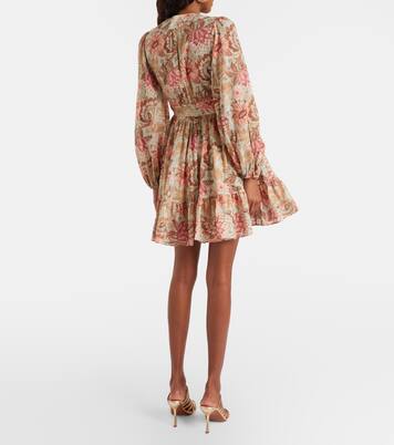 فستان لف من القطن بطبعات ورود Daylight | Zimmermann