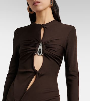 Cutout ribbed-knit midi dress | Christopher Esber