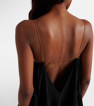 Embellished open-back silk georgette maxi dress | Chloé