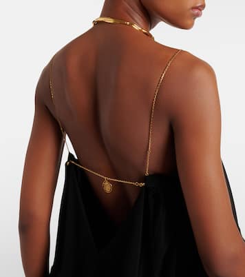 Verziertes Maxikleid aus Seiden-Georgette | Chloé