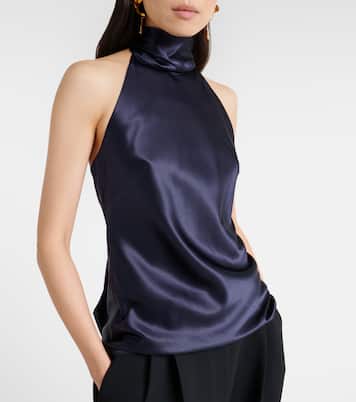 Chilton silk-blend charmeuse top | Ralph Lauren Collection