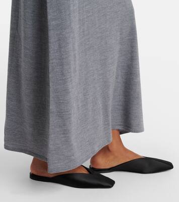 Off-shoulder virgin wool maxi dress | Jardin des Orangers