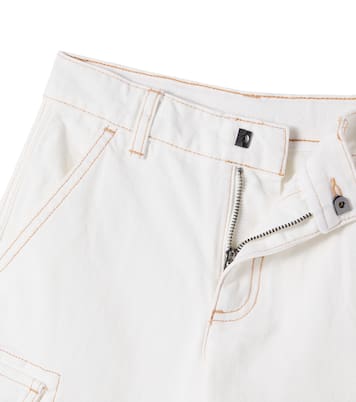 Patch-appliqué denim cargo shorts | Stella McCartney Kids