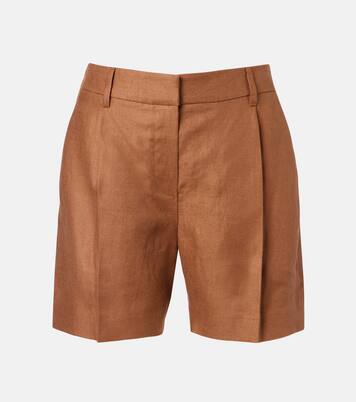 Bermudas de lino de tiro medio | Brunello Cucinelli
