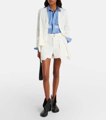 Paneled denim shorts | Sacai