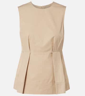 Pleated peplum top | Vince