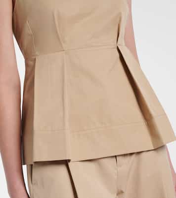 Pleated peplum top | Vince