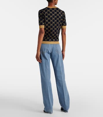 Top de lamé en mezcla de algodón | Gucci