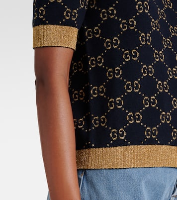 Top de lamé en mezcla de algodón | Gucci