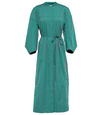 Robe midi rayée en coton | Jil Sander