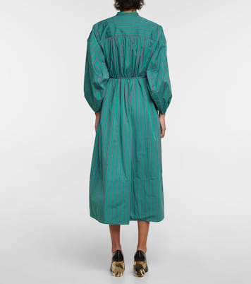 Robe midi rayée en coton | Jil Sander