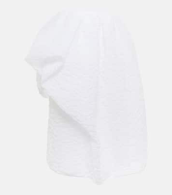 Ferris ruffle-trimmed cloqué midi skirt | Cecilie Bahnsen