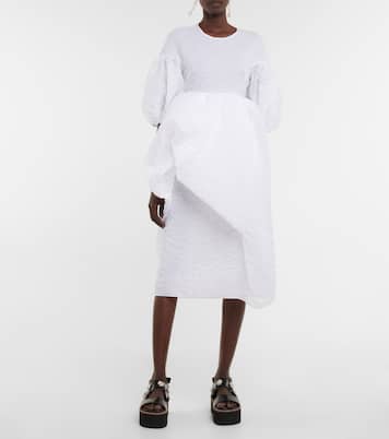 Ferris ruffle-trimmed cloqué midi skirt | Cecilie Bahnsen