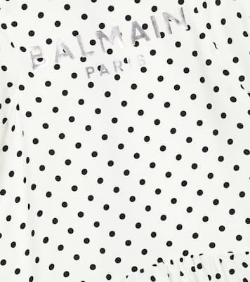 Logo polka-dot dress | Balmain Kids