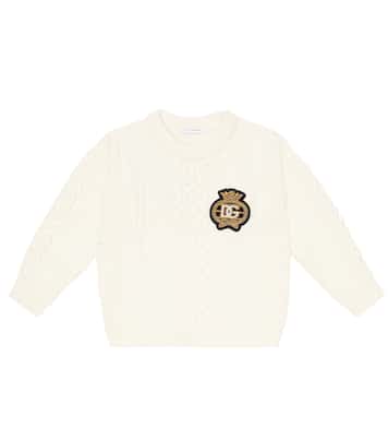 Pullover in lana con logo | Dolce&Gabbana Kids