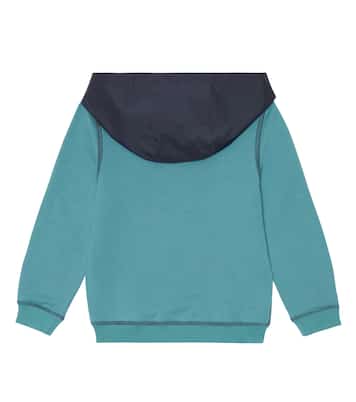 Logo cotton jersey hoodie | Loro Piana Kids