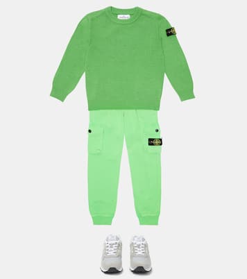 Pantaloni sportivi in pile di cotone | Stone Island Junior