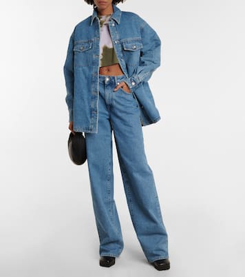 Jean baggy à taille mi-haute en coton | Off-White
