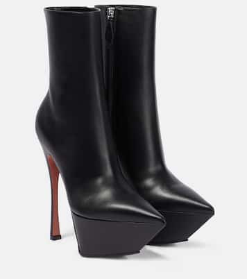 Yigit leather platform ankle boots | Amina Muaddi
