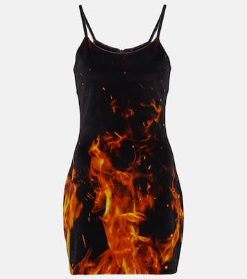 Robe imprimée en velours | Balmain