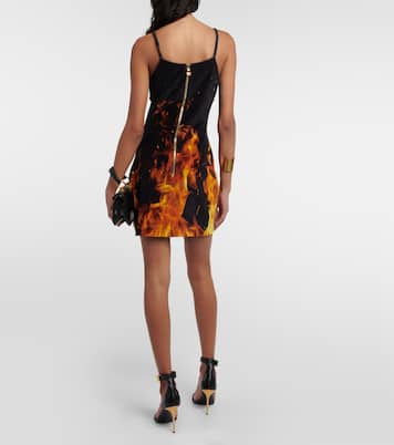 Robe imprimée en velours | Balmain