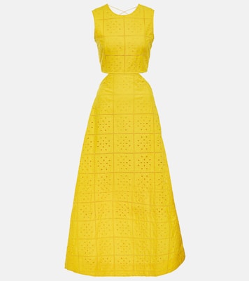 Broderie anglaise cotton maxi dress | Ganni
