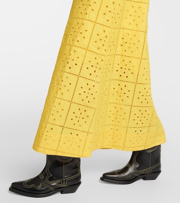 Broderie anglaise cotton maxi dress | Ganni