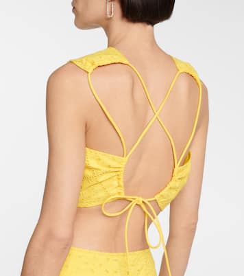 Broderie anglaise cotton maxi dress | Ganni