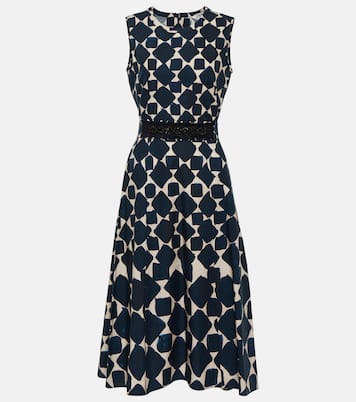 Notte printed poplin midi dress | 'S Max Mara