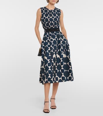 Notte printed poplin midi dress | 'S Max Mara