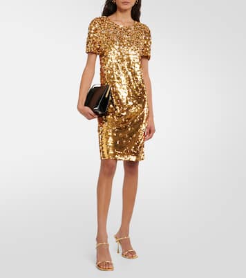 Vestido corto con lentejuelas | Carolina Herrera