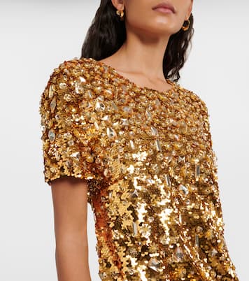 Vestido corto con lentejuelas | Carolina Herrera