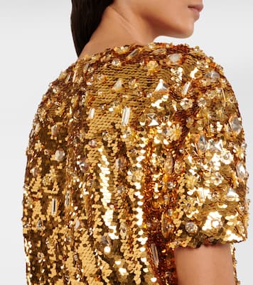 Vestido corto con lentejuelas | Carolina Herrera