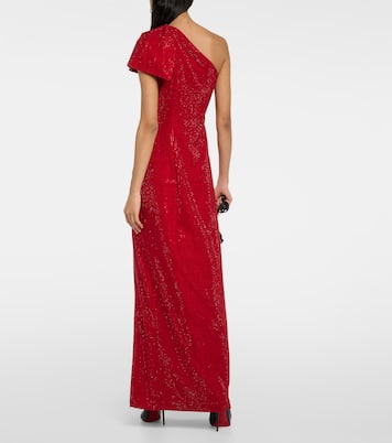One-Shoulder-Robe mit Kristallen | Roland Mouret