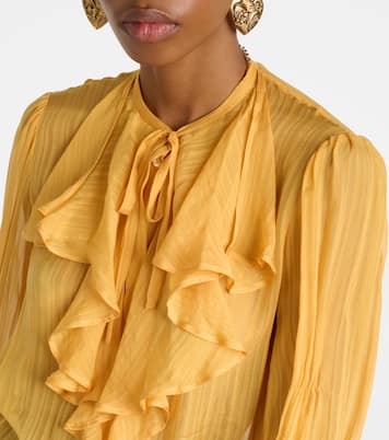 Blusa in seta con volant | Etro