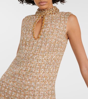 Embellished bouclé minidress | Self-Portrait