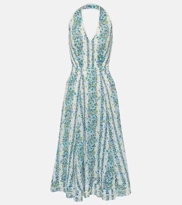 Vestido midi Beth de algodón floral | Poupette St Barth