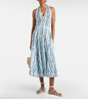 Vestido midi Beth de algodón floral | Poupette St Barth