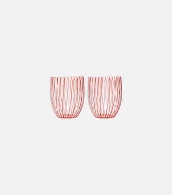 Capri Stripe set of 2 glass tumblers | Aquazzura Casa