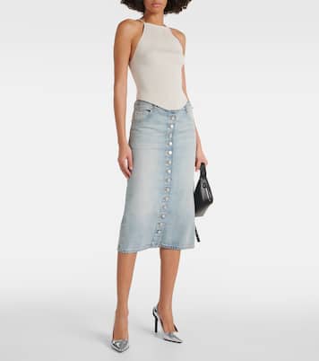 Jupe midi Multiflex en jean | Courrèges