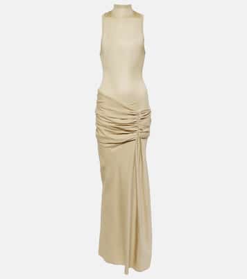 Fusion ruched faille maxi dress | Christopher Esber