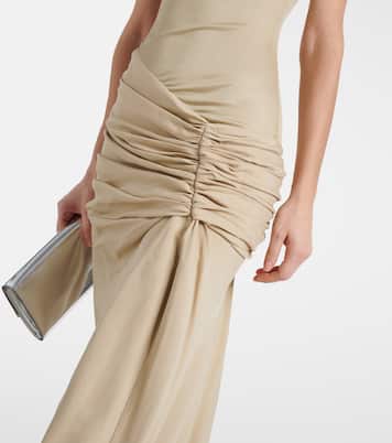 Fusion ruched faille maxi dress | Christopher Esber