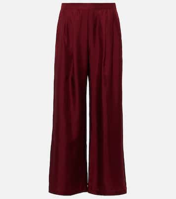 Isola silk twill palazzo pants | Asceno