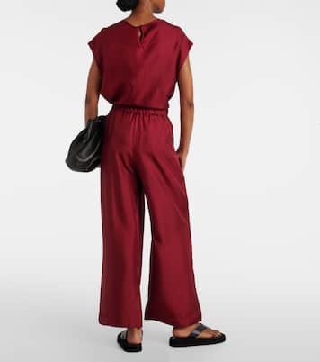 Isola silk twill palazzo pants | Asceno
